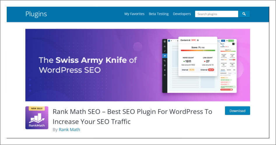 워드프레스 플러그인 추천 top 5_Rank Math SEO